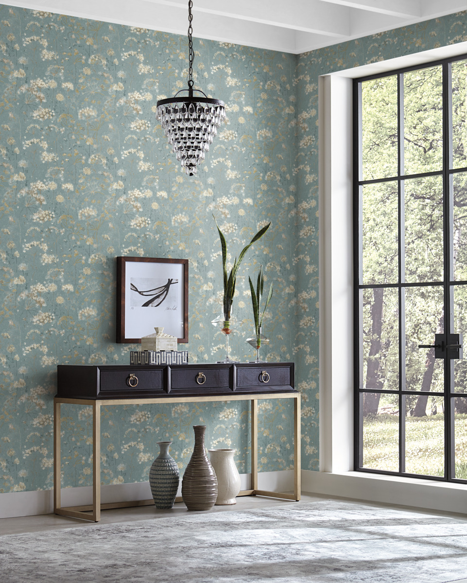 Tapet botanical fantasy, albastru/bej, york wallcoverings, 5.6mp / rola 